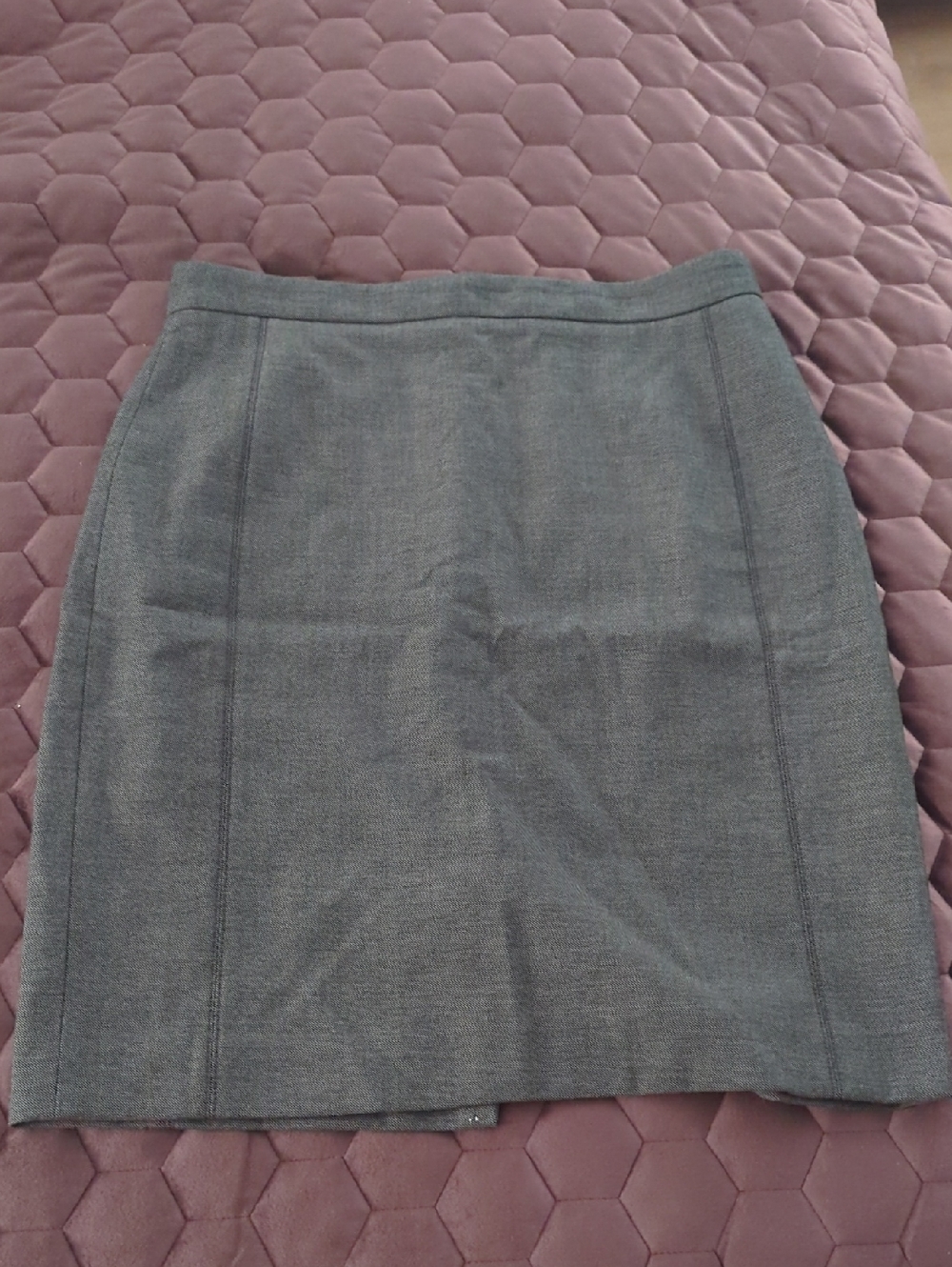 Ann Taylor Petite Gray Pencil Skirt